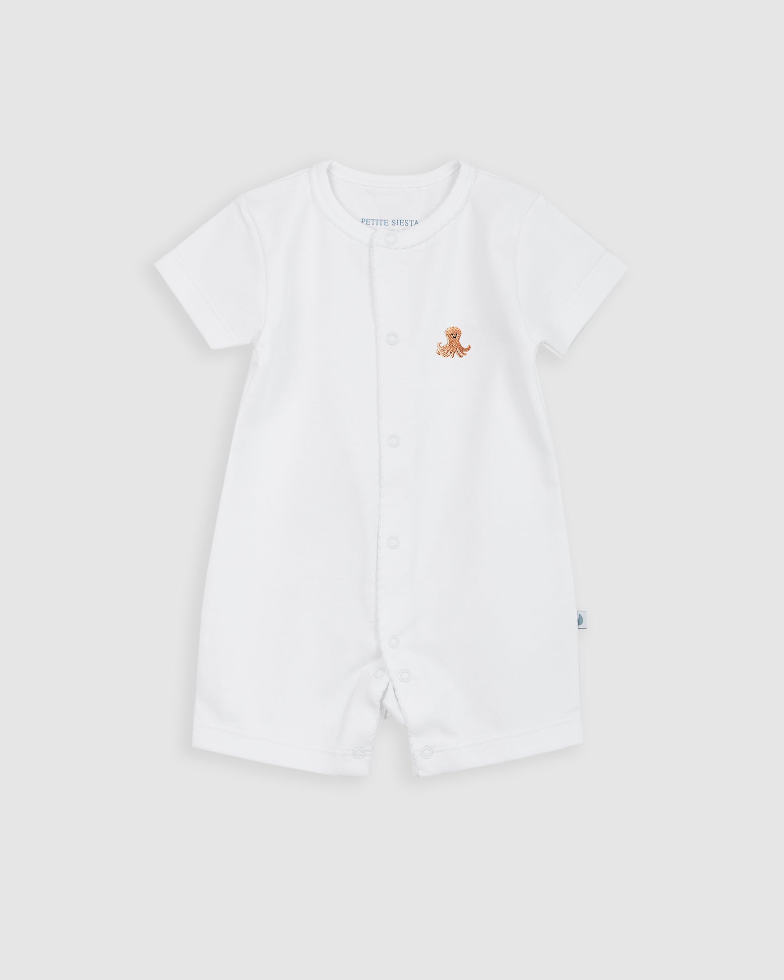 Pyjama court blanc pour bébé