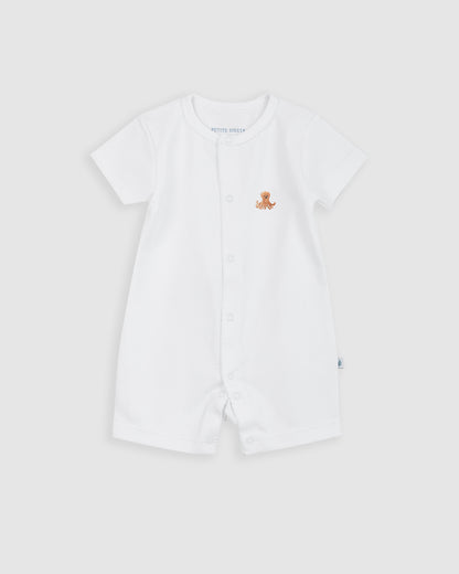 Pyjama court blanc pour bébé