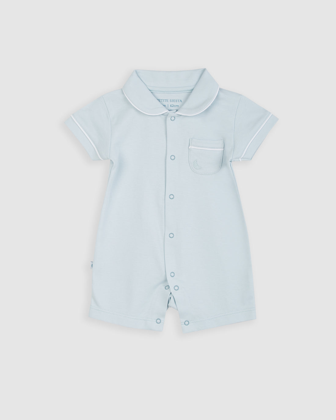 Pijama Bebé Camisero Azul Corto