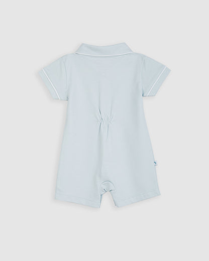 Pijama Bebé Camisero Azul Corto