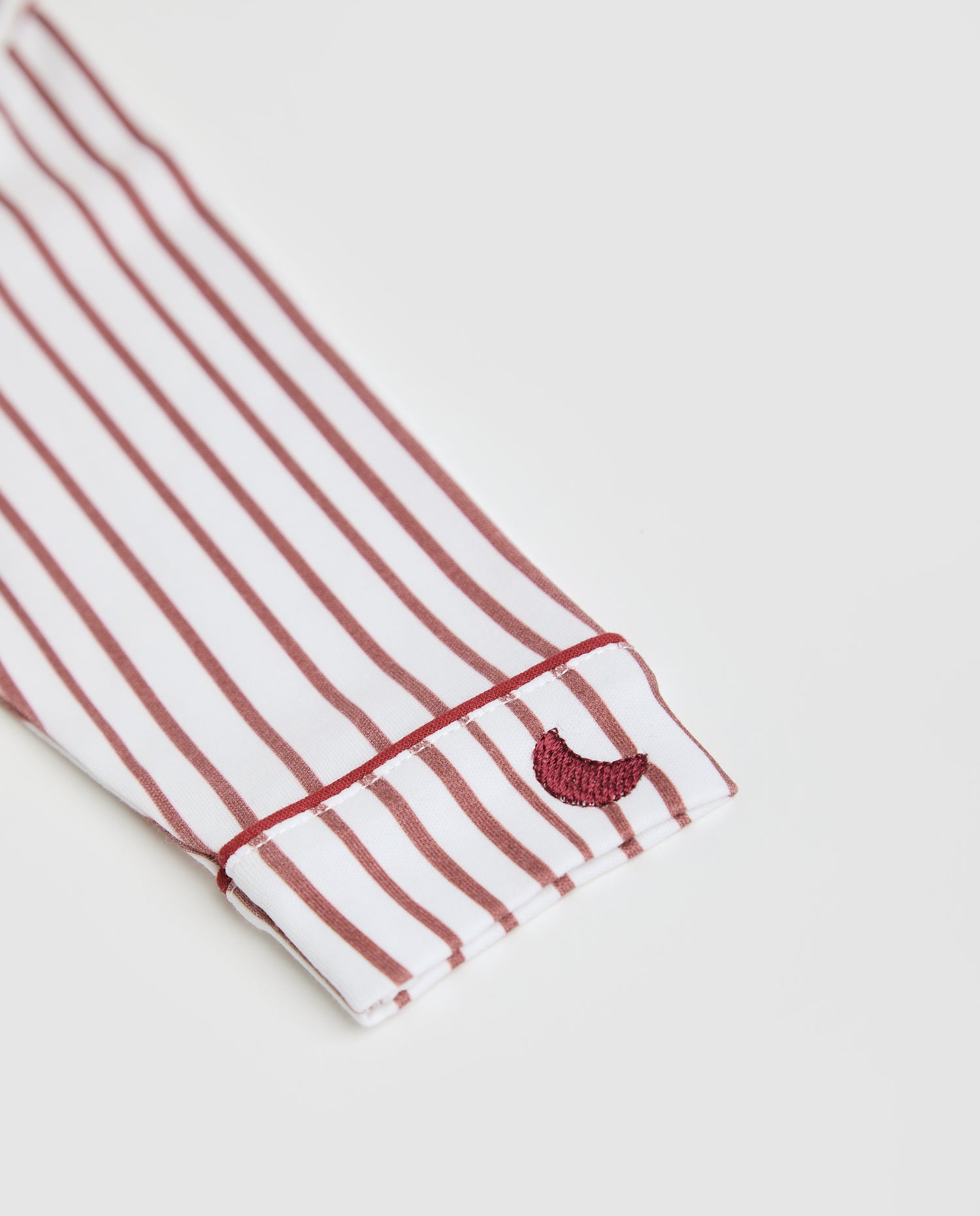 Burgundy Striped Baby Shirt Pajamas
