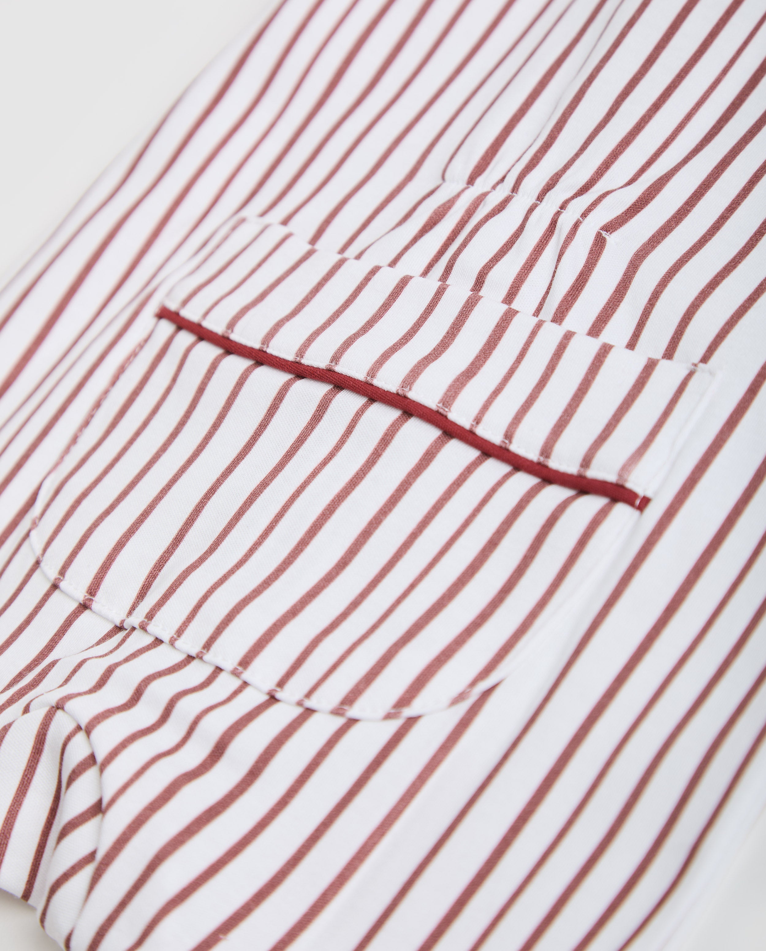 Burgundy Striped Baby Shirt Pajamas