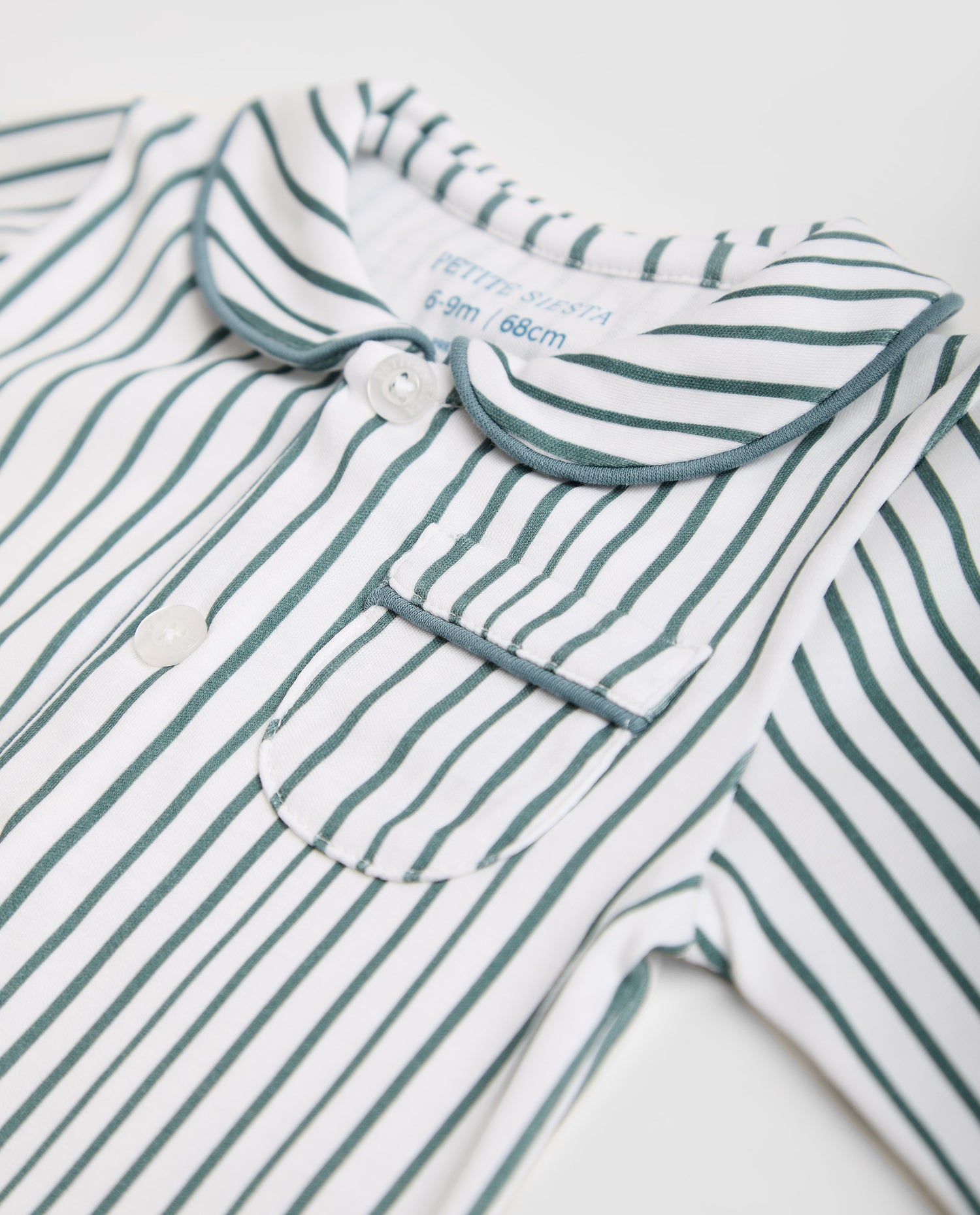 Pyjama bébé à rayures bleu foncé