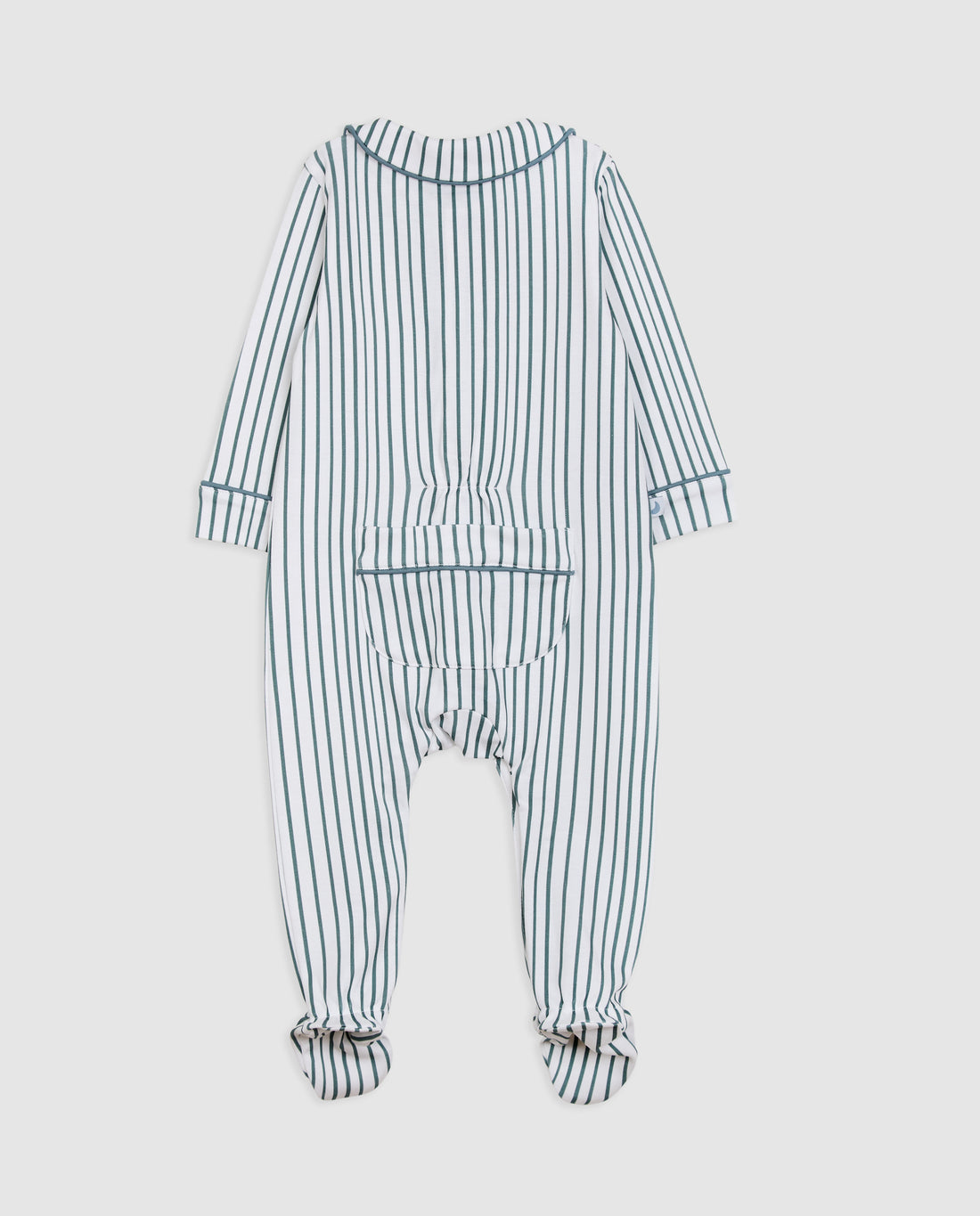 Pyjama bébé à rayures bleu foncé