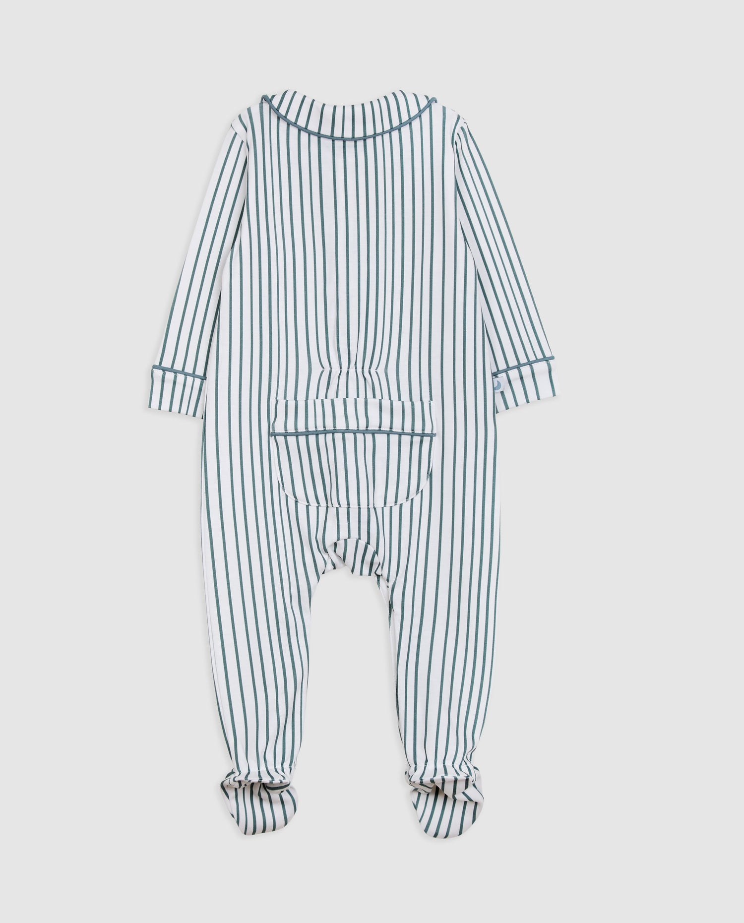 Pyjama bébé à rayures bleu foncé