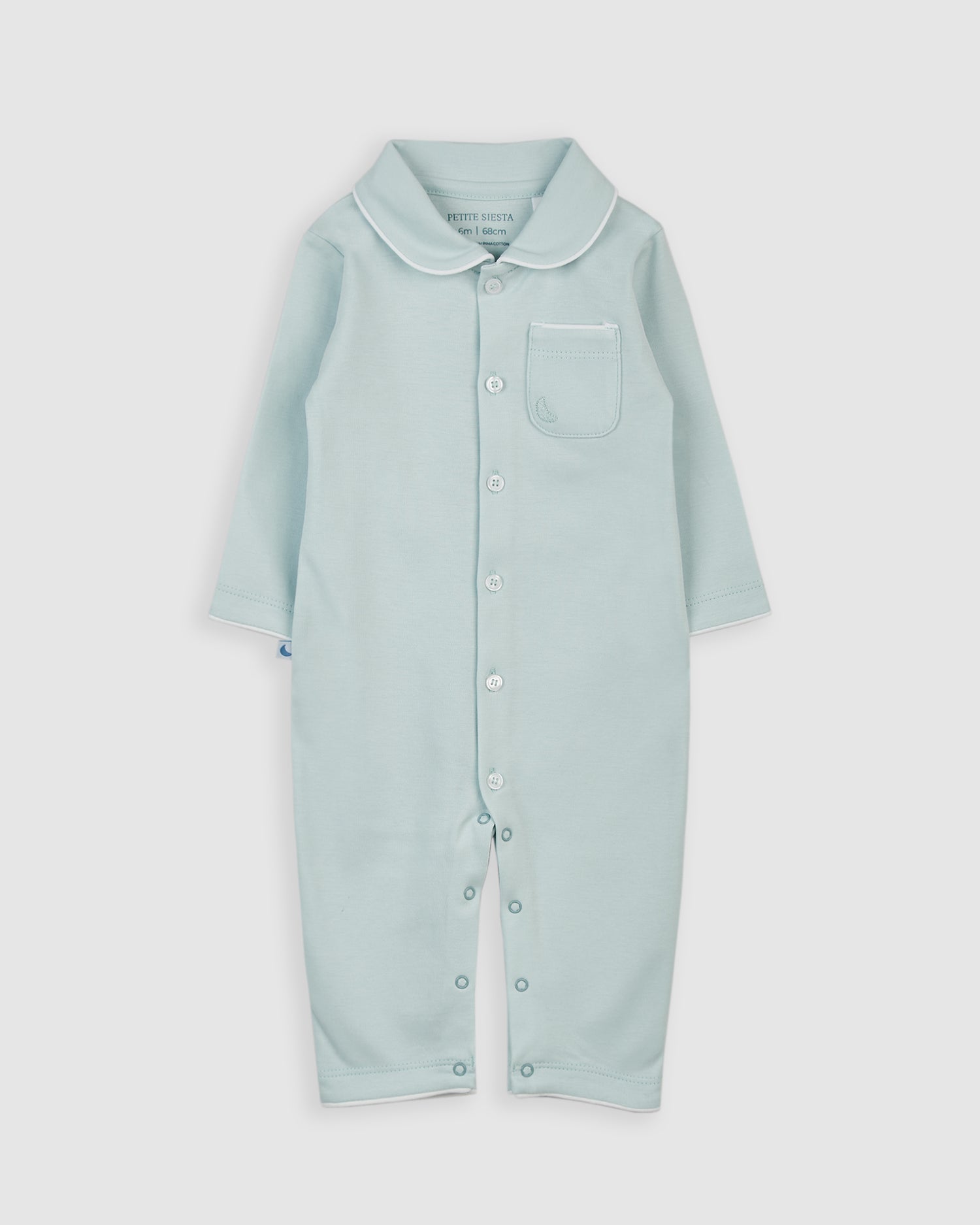 Grenouillère bébé bleue (sans pieds)