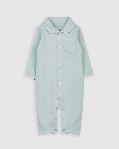 Grenouillère bébé bleue (sans pieds)