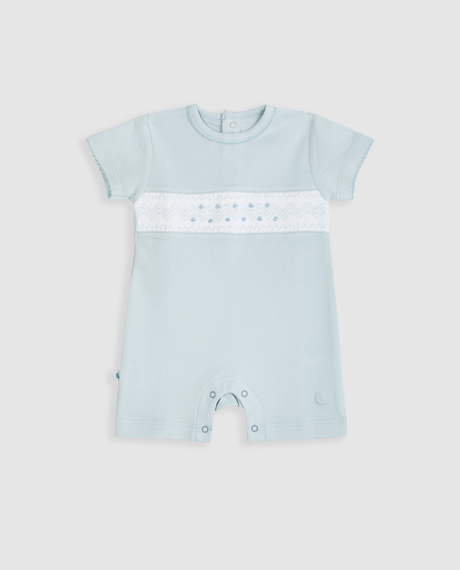 Pijama Bebé Smock Azul Corto