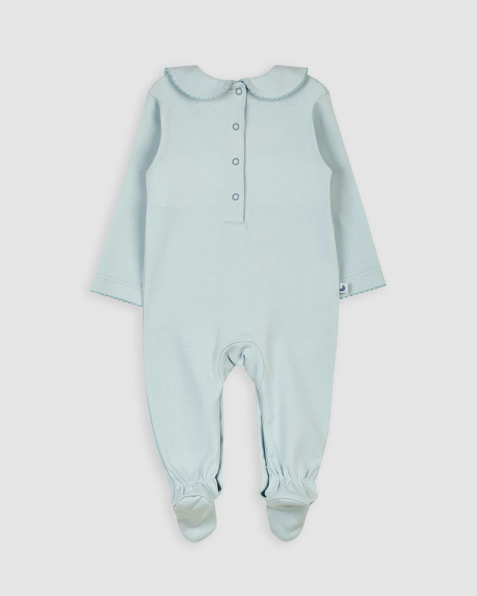 Pyjama bébé bleu à smocks