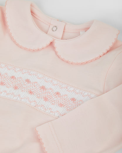 Pijama Bebé Smock Rosa