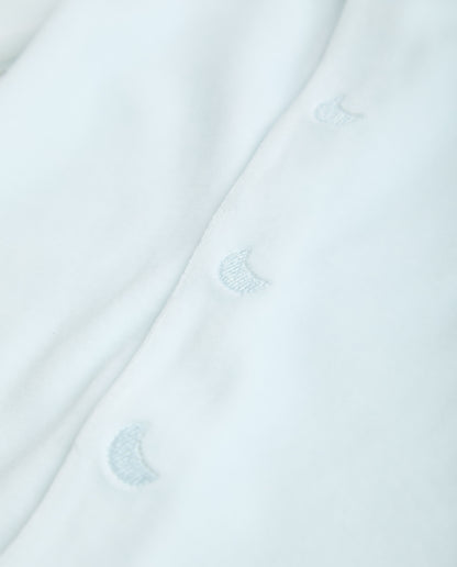 Blue Velour Baby Pajamas