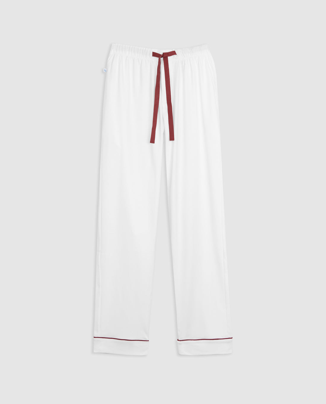 Pijama Hombre Camisero Blanco - Burgundy