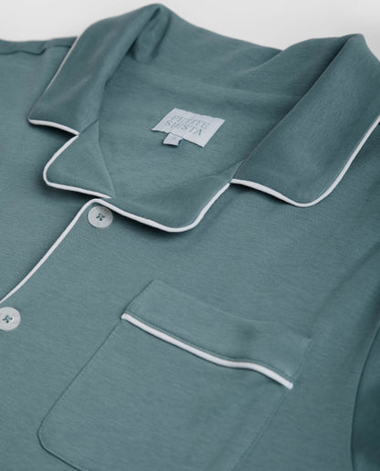 Pyjama chemise bleu foncé pour homme