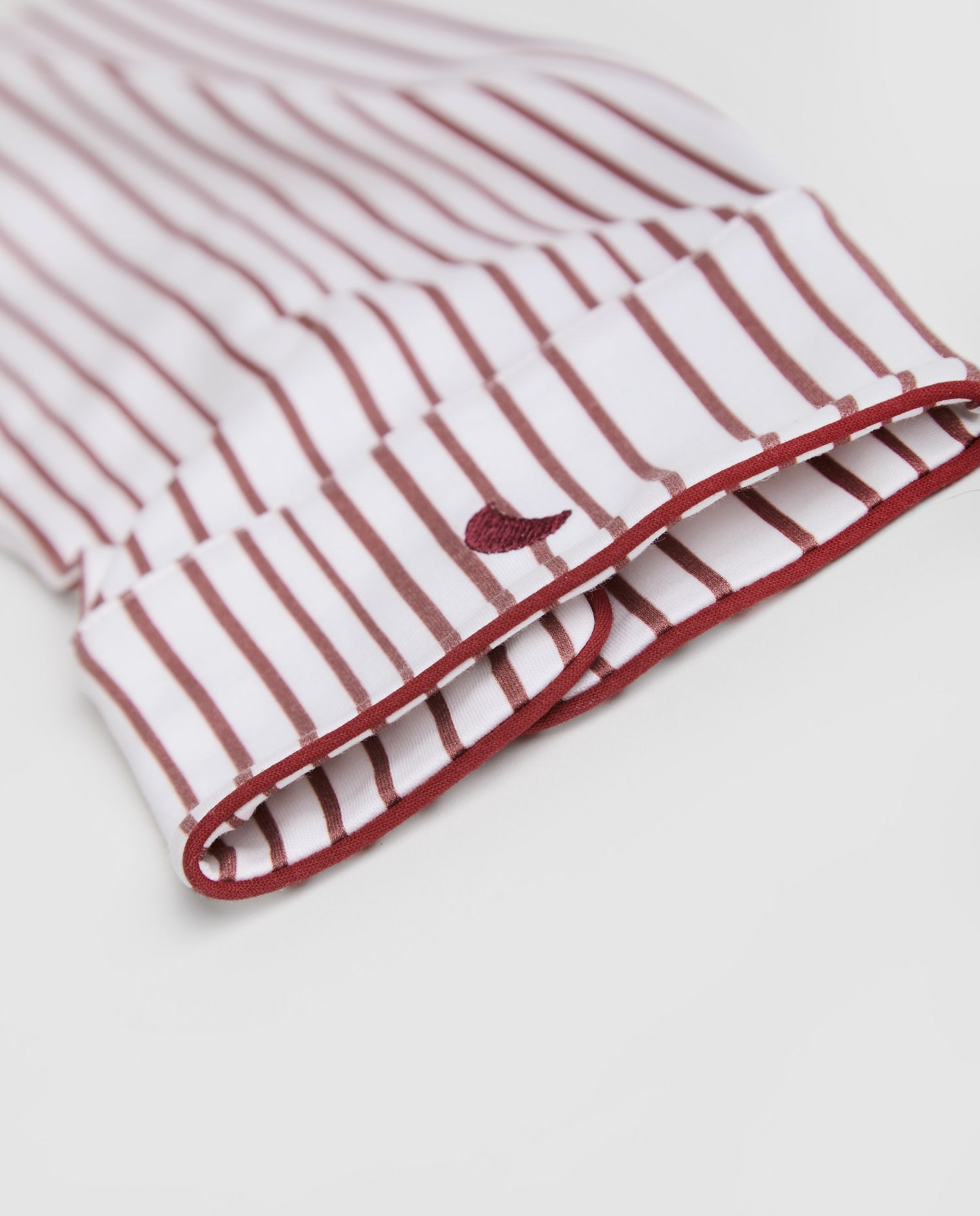 Pyjama chemise rayée bordeaux pour homme