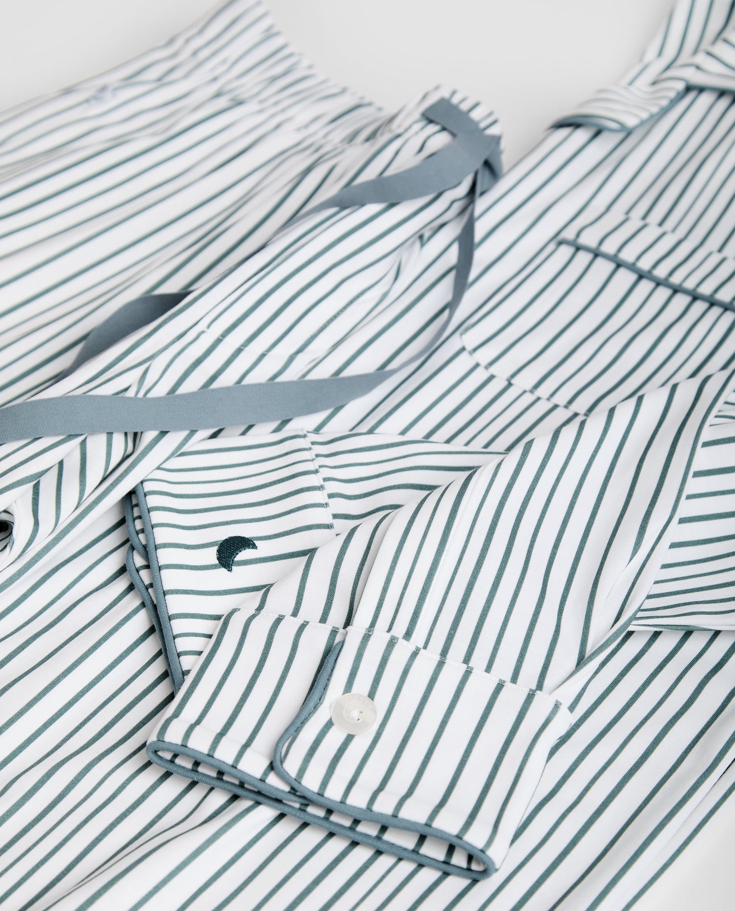 Pyjama chemise à rayures bleu foncé pour homme