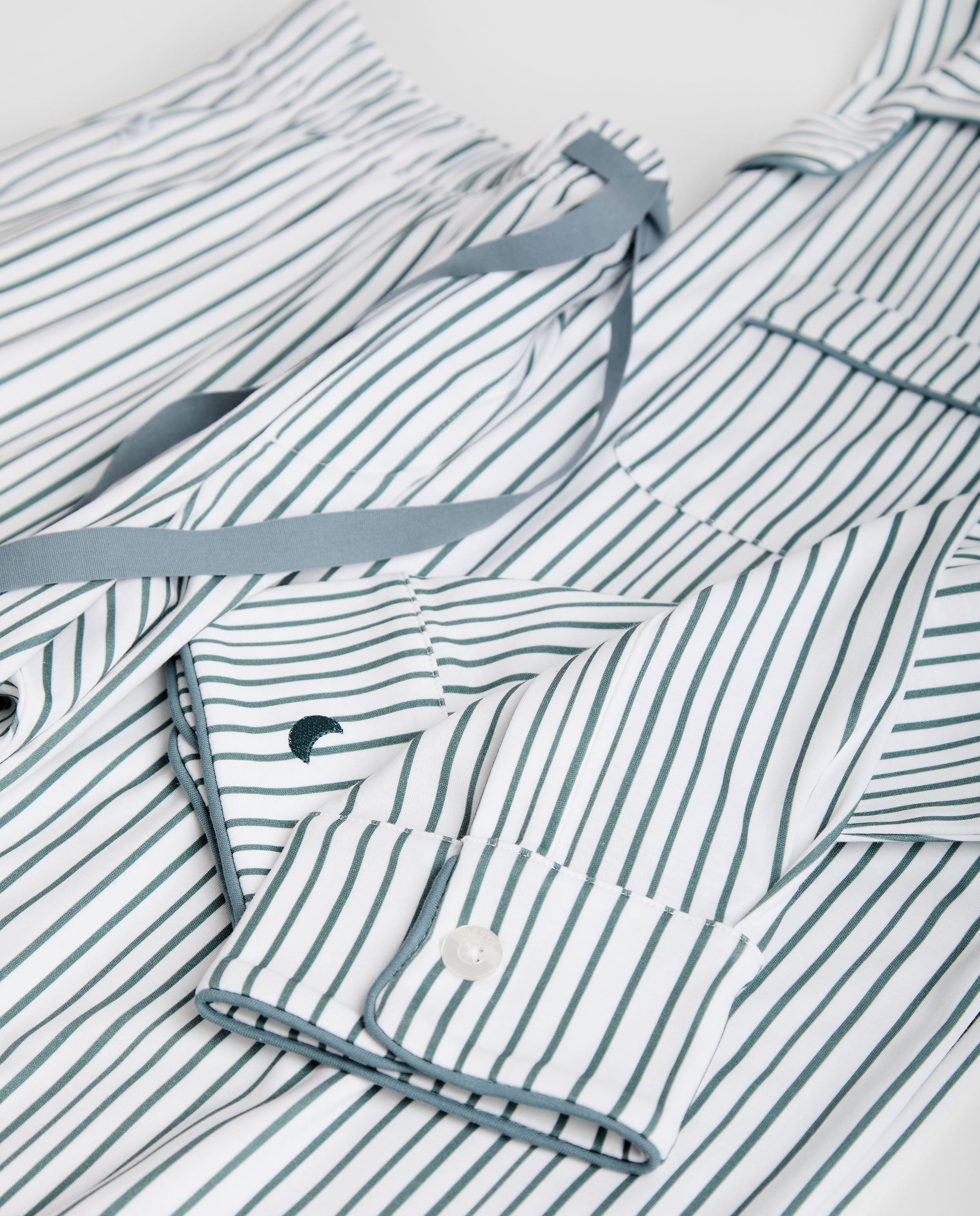 Pyjama chemise à rayures bleu foncé pour homme