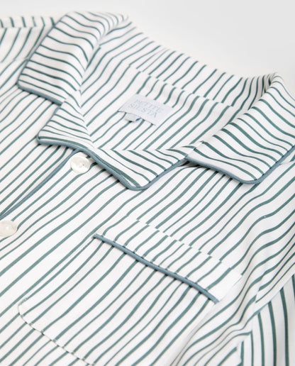 Pyjama chemise à rayures bleu foncé pour homme