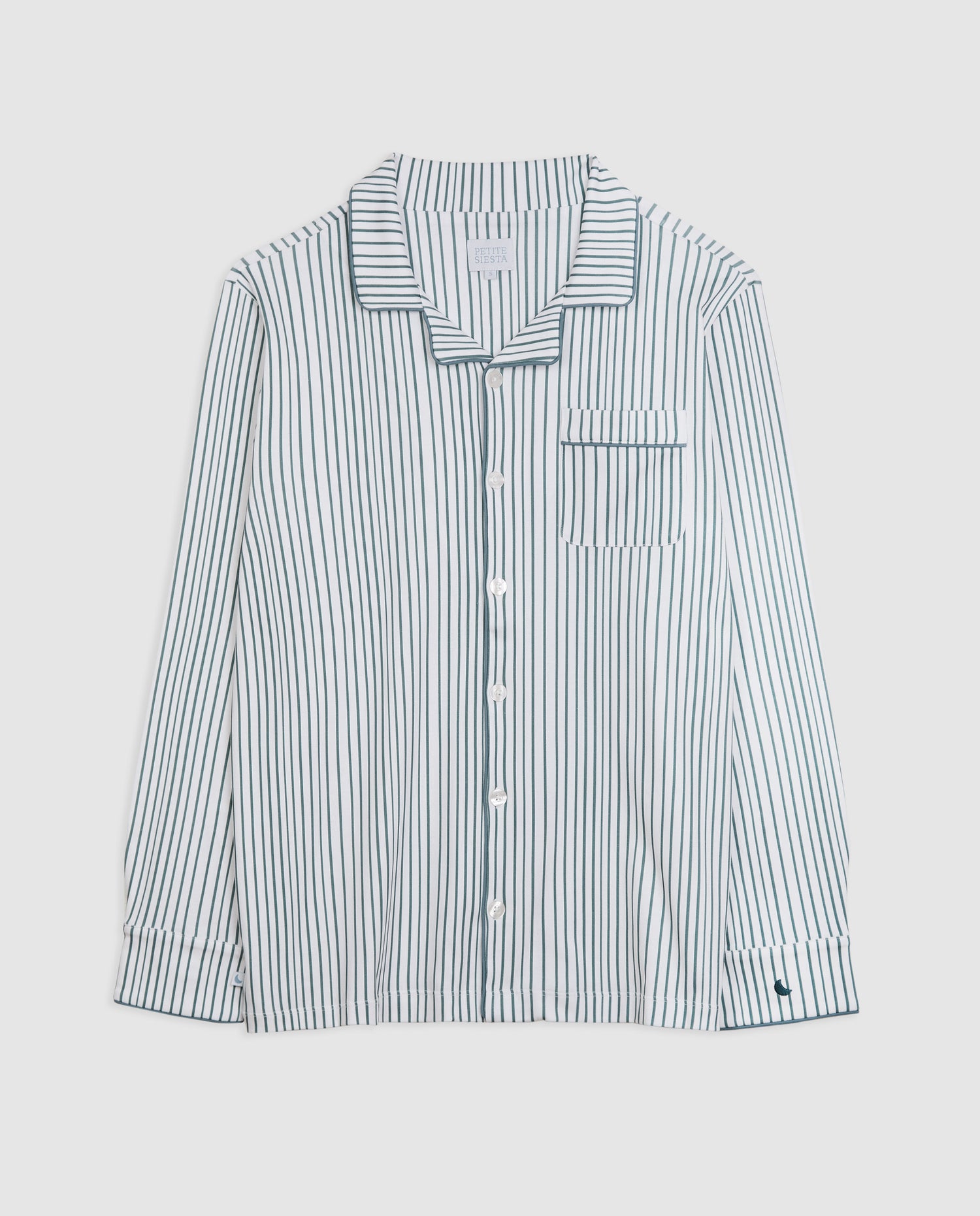 Pyjama chemise à rayures bleu foncé pour homme