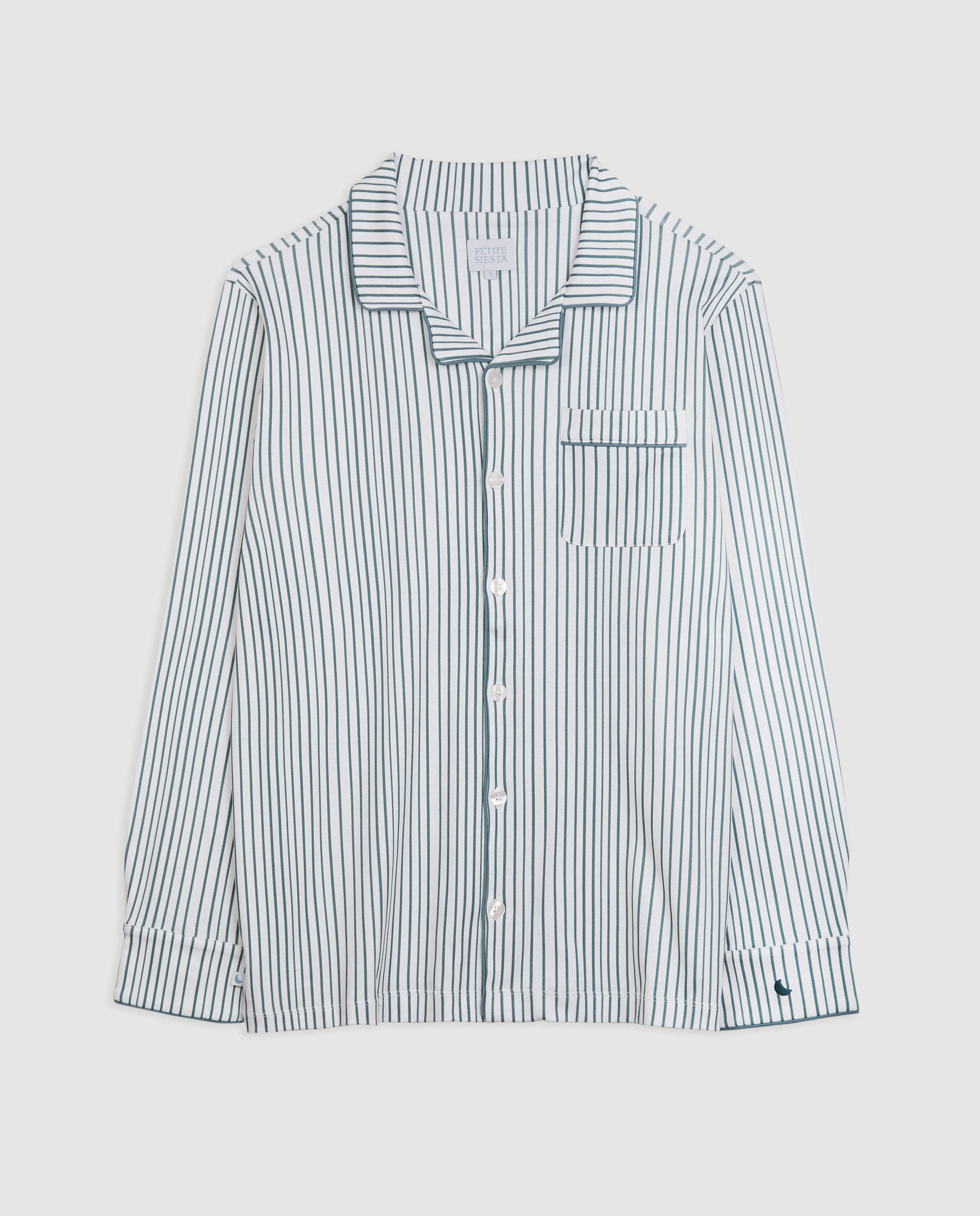 Pyjama chemise à rayures bleu foncé pour homme