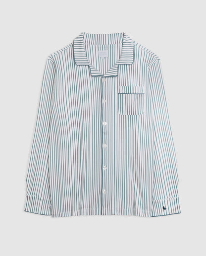 Pyjama chemise à rayures bleu foncé pour homme