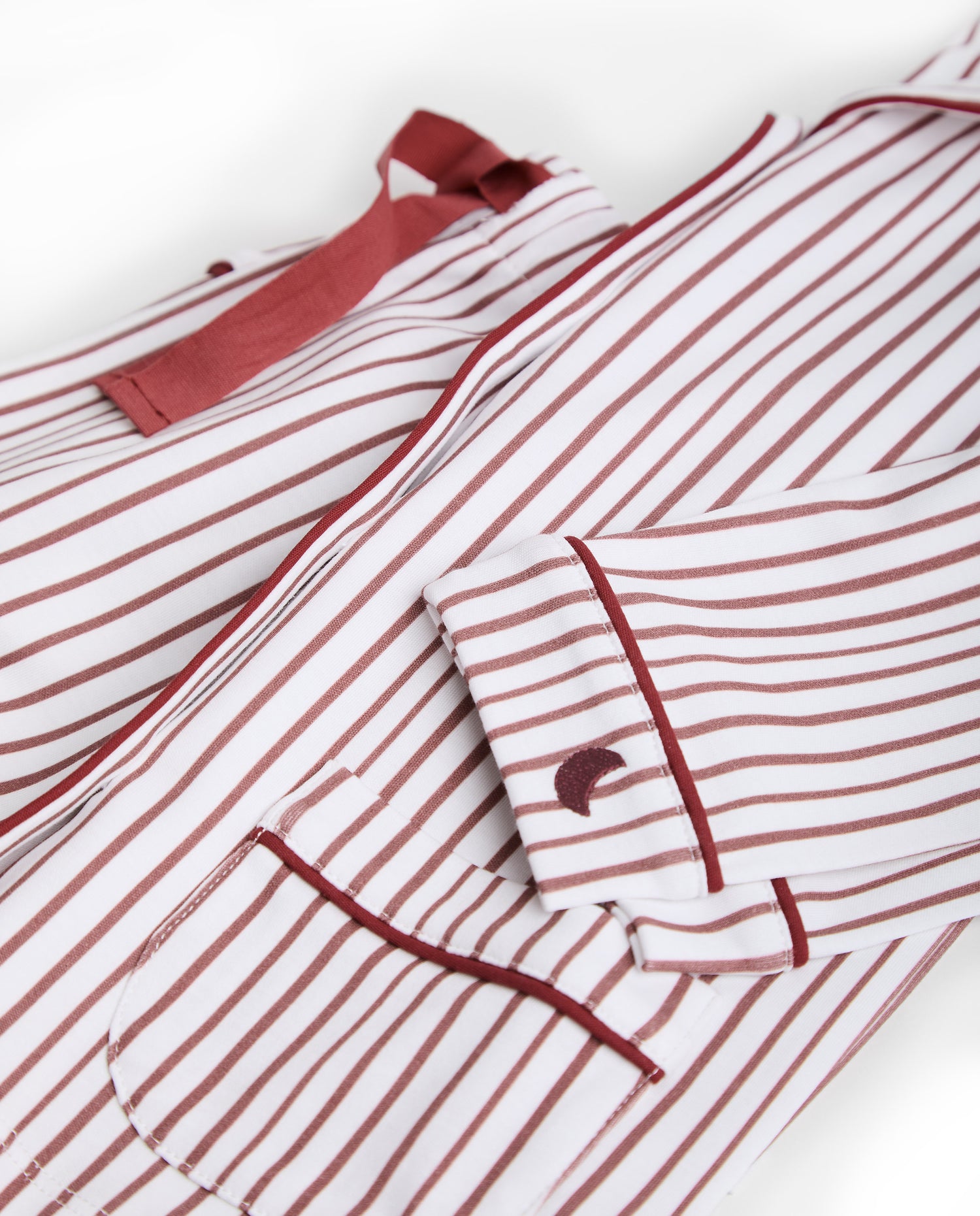 Pijama Kids Camisero Rayas Burgundy