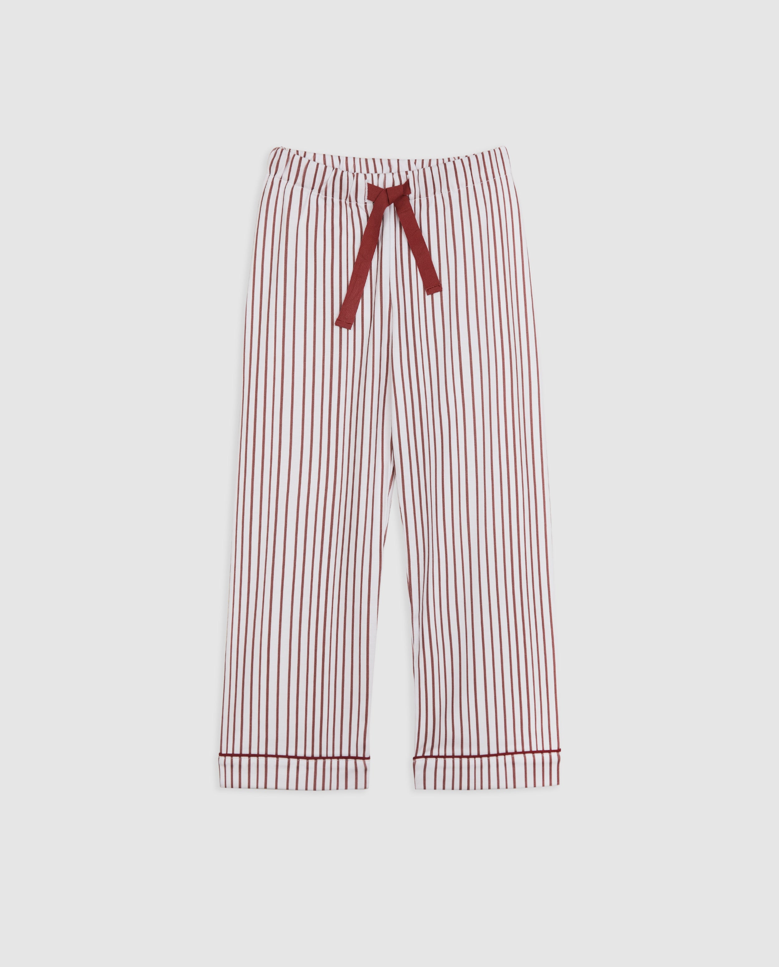 Pijama Kids Camisero Rayas Burgundy