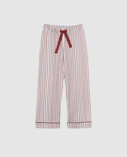 Pijama Kids Camisero Rayas Burgundy