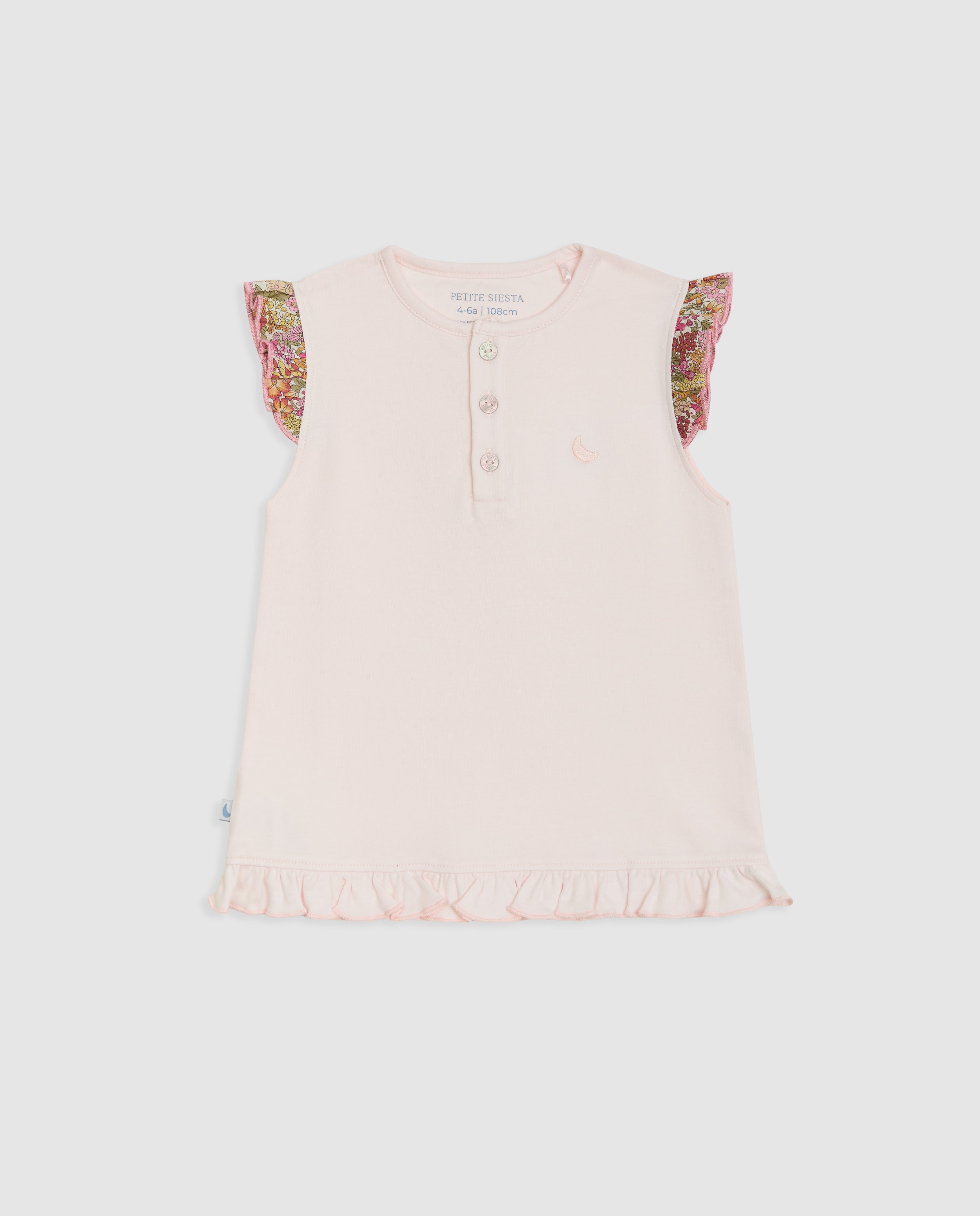 Pyjama court à volants Liberty Annie pour fille