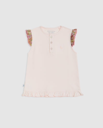 Pyjama court à volants Liberty Annie pour fille