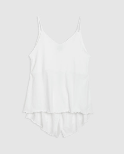 Pijama Mujer Tirantes Blanco Corto