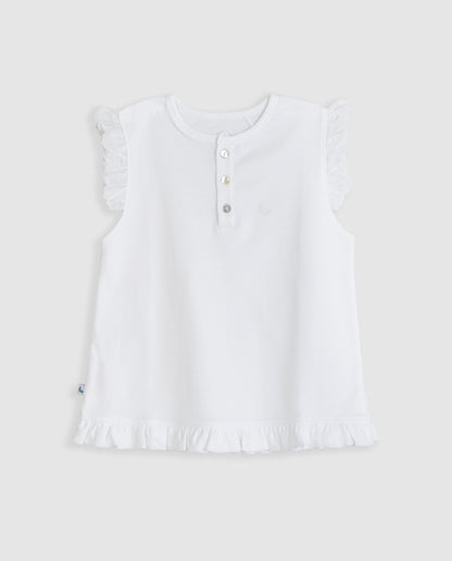 Pijama Kids Volantes Tira Bordada Corto