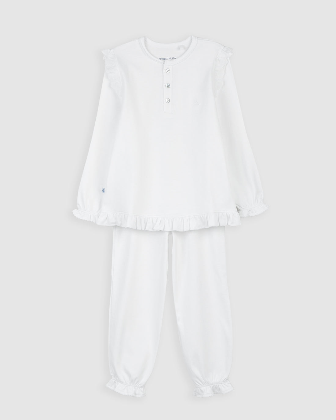 Pijama Kids Volantes Tira Bordada