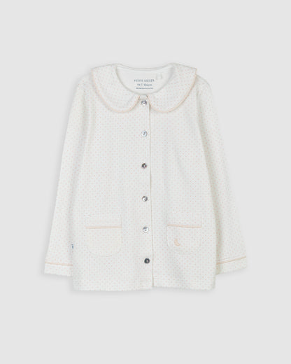 Pyjama chemise à pois roses pour enfants
