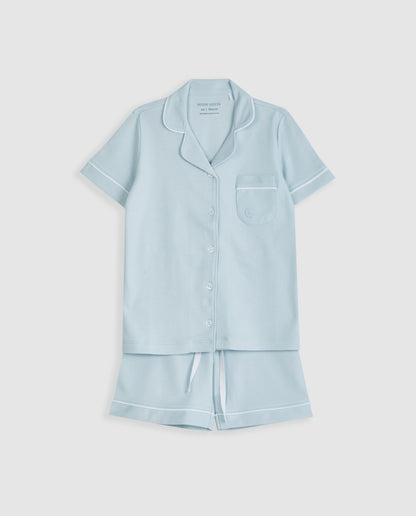 Kids Blue Short Shirt Pajamas