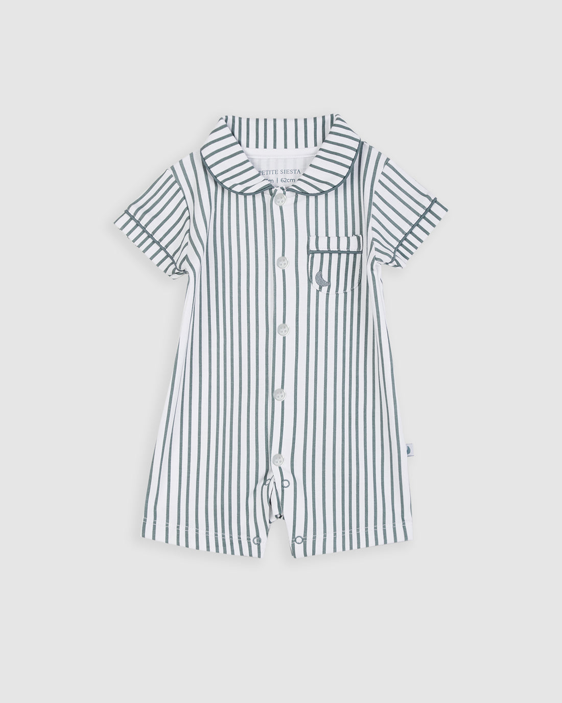 Pijama Bebé Camisero Rayas Deep Blue Corto