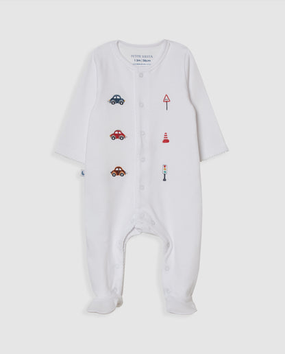 Panneaux de pyjamas blancs pour bébé