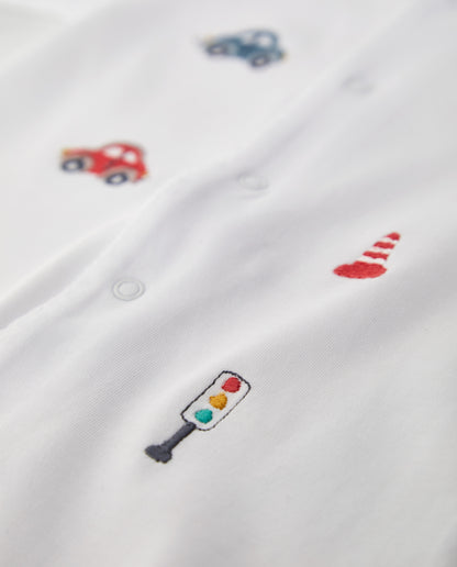 Panneaux de pyjamas blancs pour bébé
