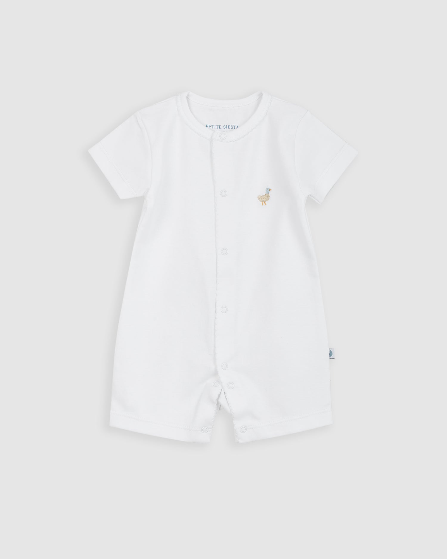 Pyjama court blanc pour bébé