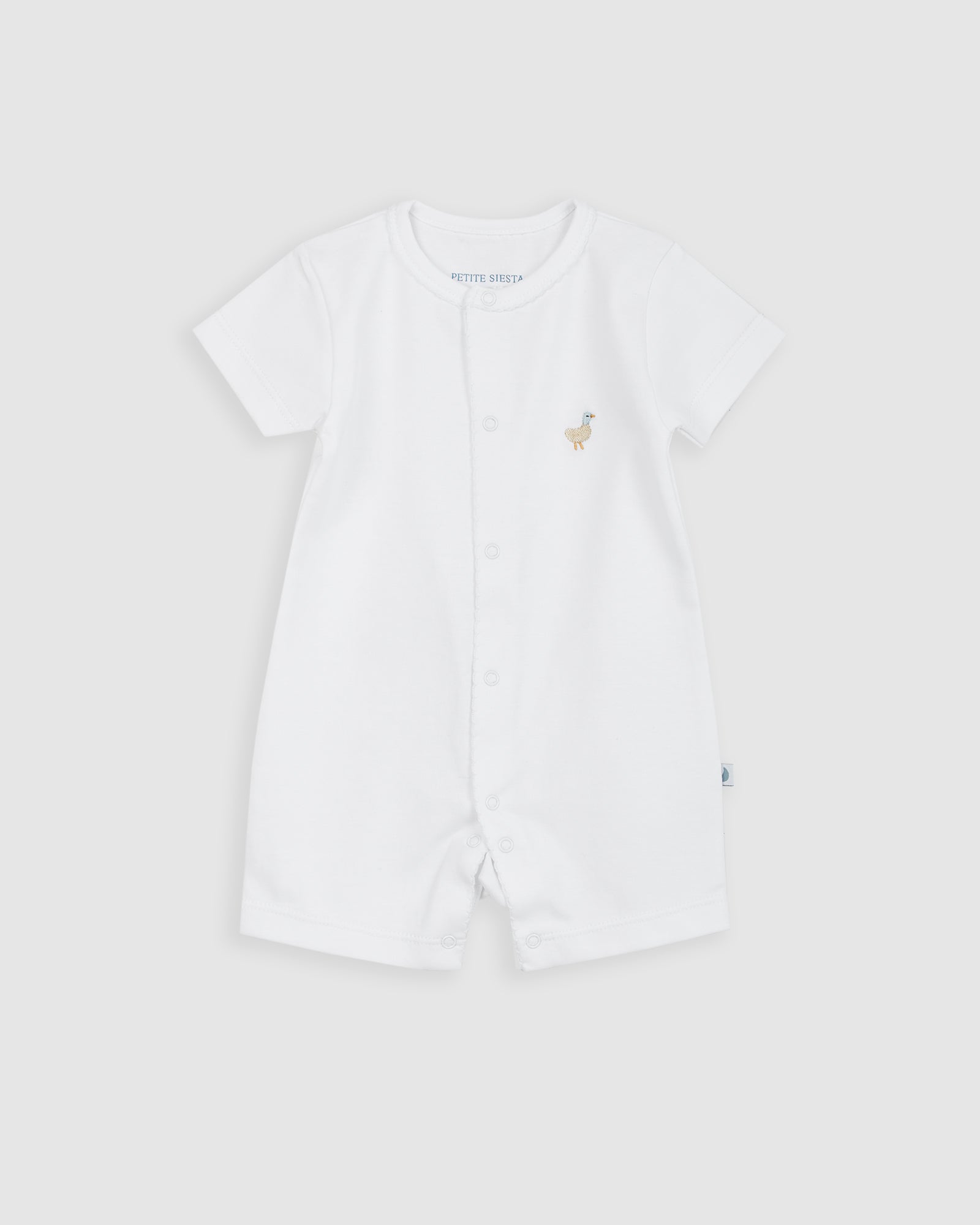 Pyjama court blanc pour bébé