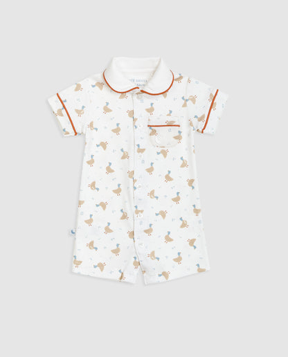 Pyjama bébé chemise canards court