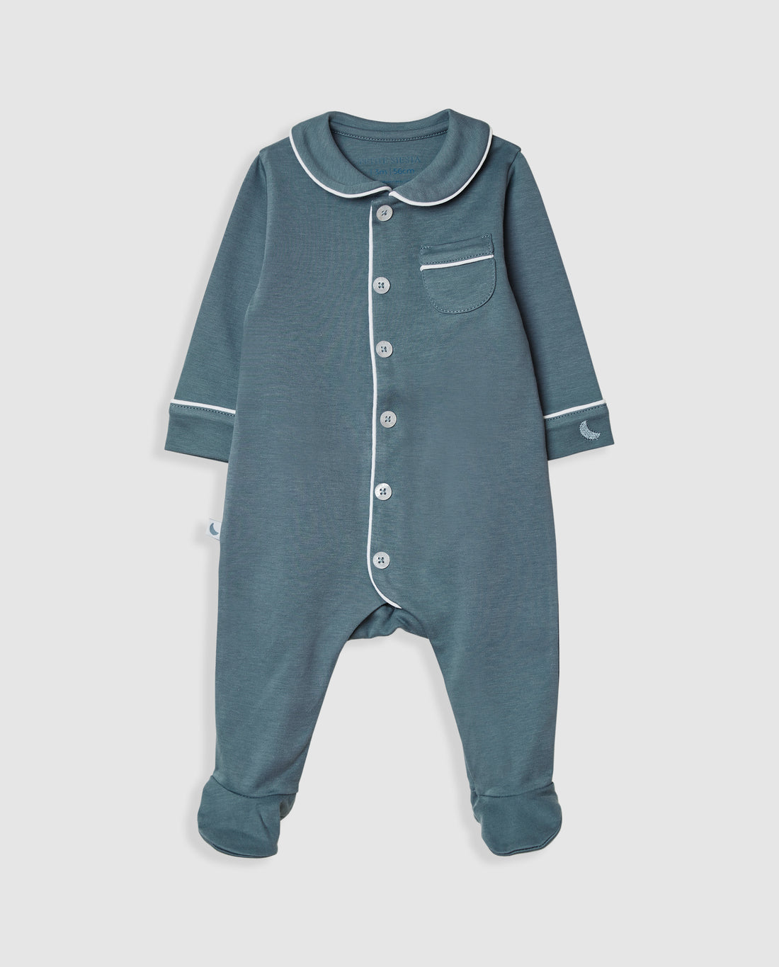 Deep Blue Baby Shirt Pajamas