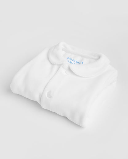 Pijama Bebé Velour Blanco