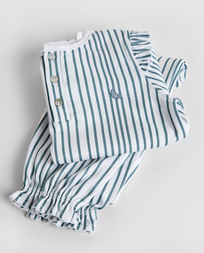 Pijama Kids Rayas Volantes