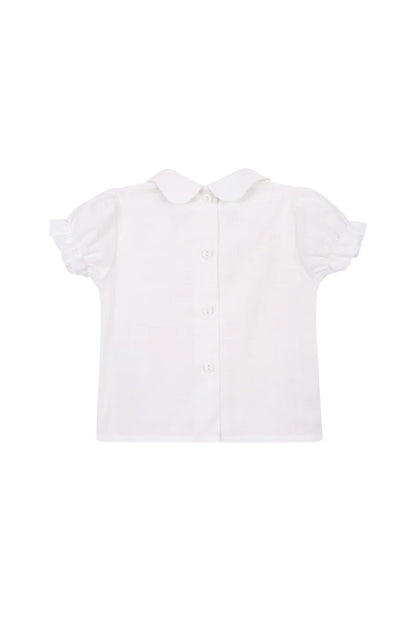 White Baby Blouse with Seams