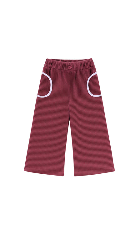 Pantalon Pana Burdeos Vivo Rosa