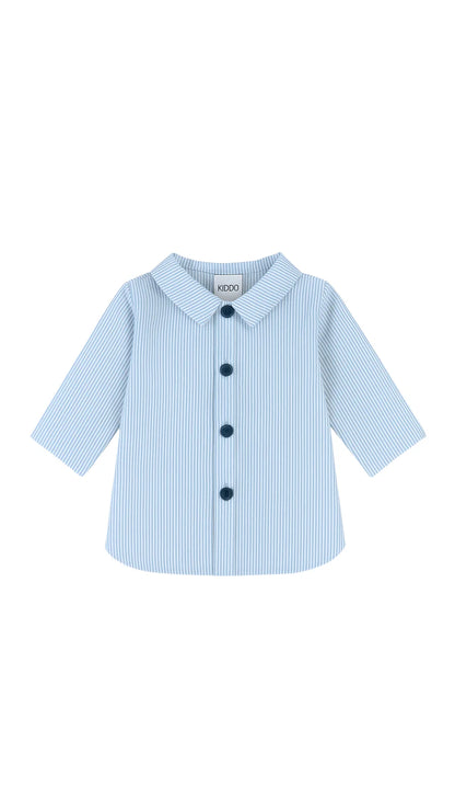 Camisa Cuello Pala Rayas Azules