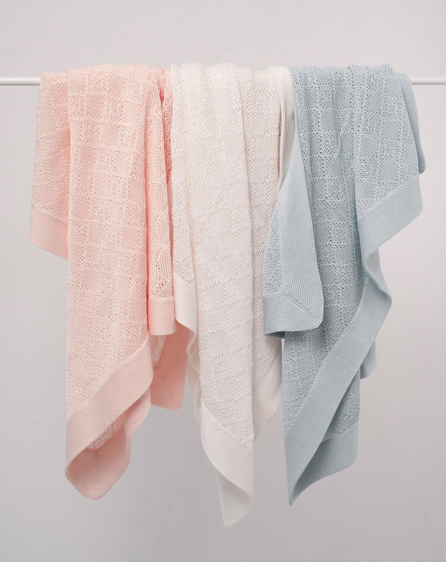 Couverture Perlé Coton Eco Blanc 