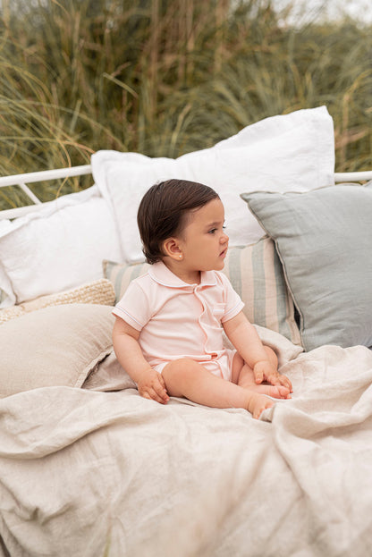 Pyjama court rose pour bébé 