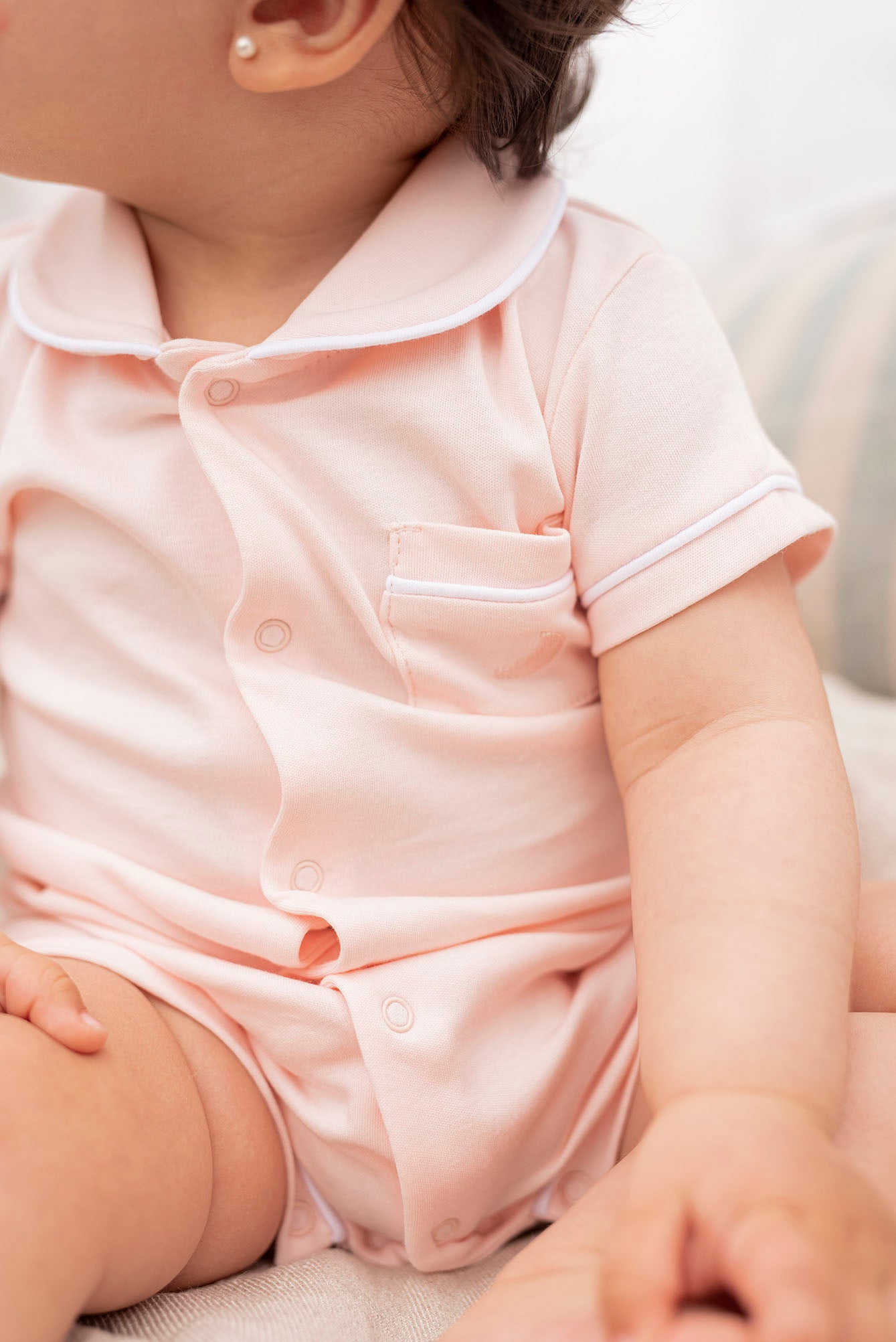 Pyjama court rose pour bébé 
