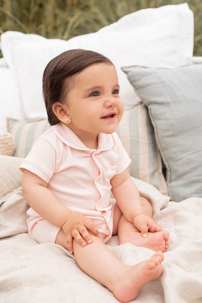 Pyjama court rose pour bébé 